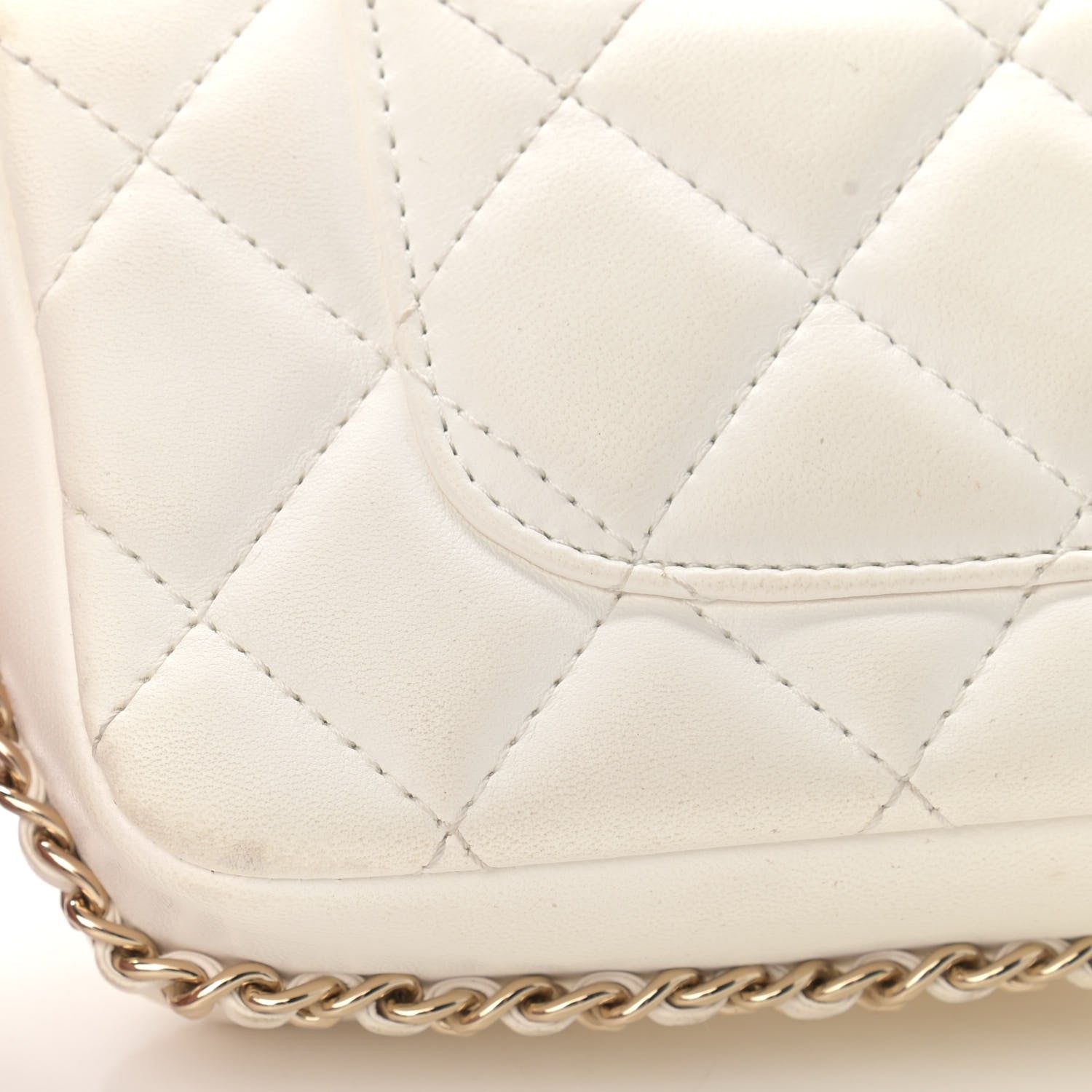 Chanel Lambskin Quilted Mini My Precious Flap White 13 of 17