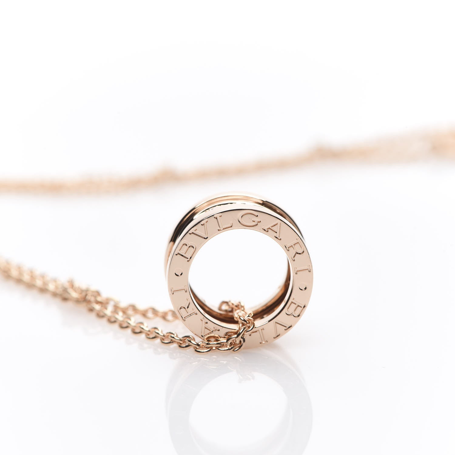 Bulgari 18K Rose Gold Diamond B.Zero1 Legend Pendant Necklace 7 of 8