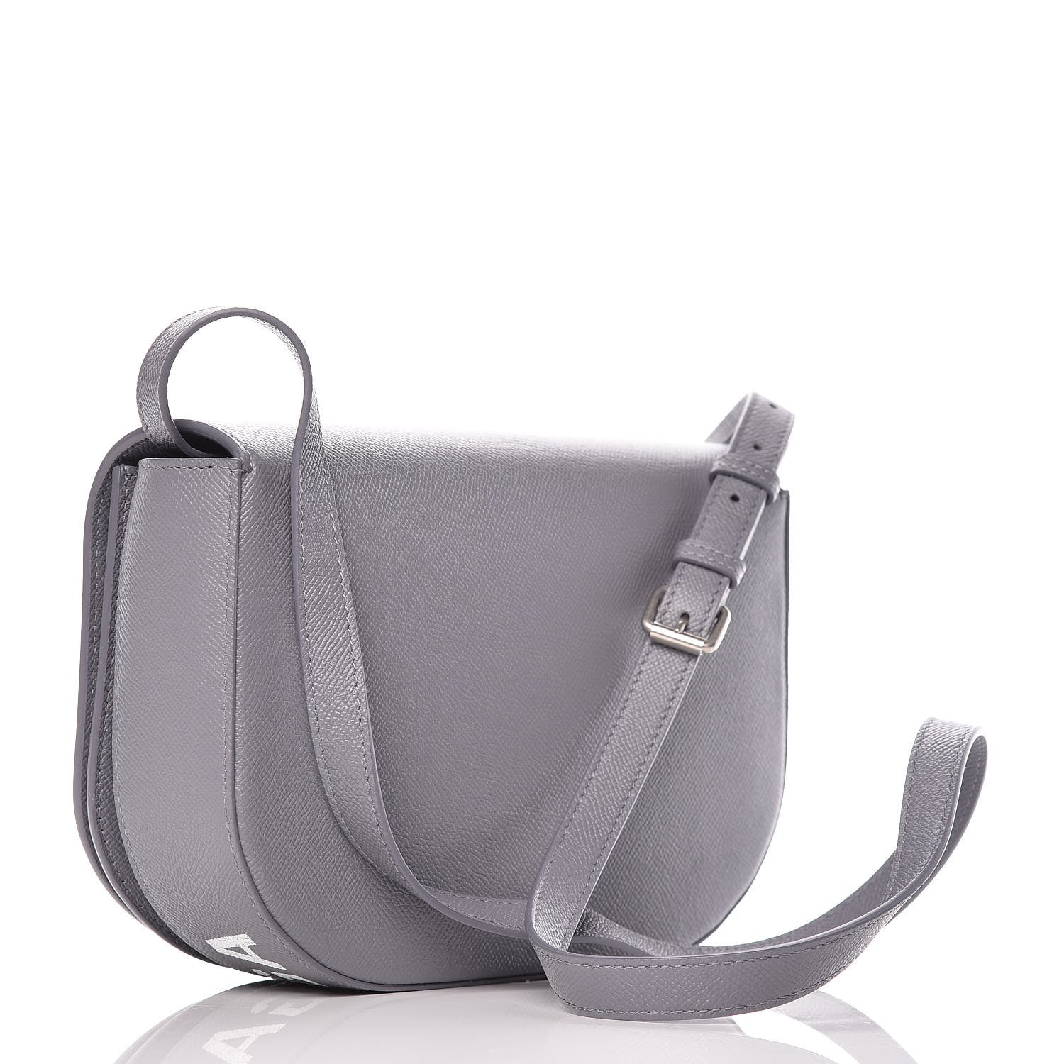 Balenciaga Grained Calfskin Logo S Ville Day Bag Gris Perle Fonce White 3 of 8