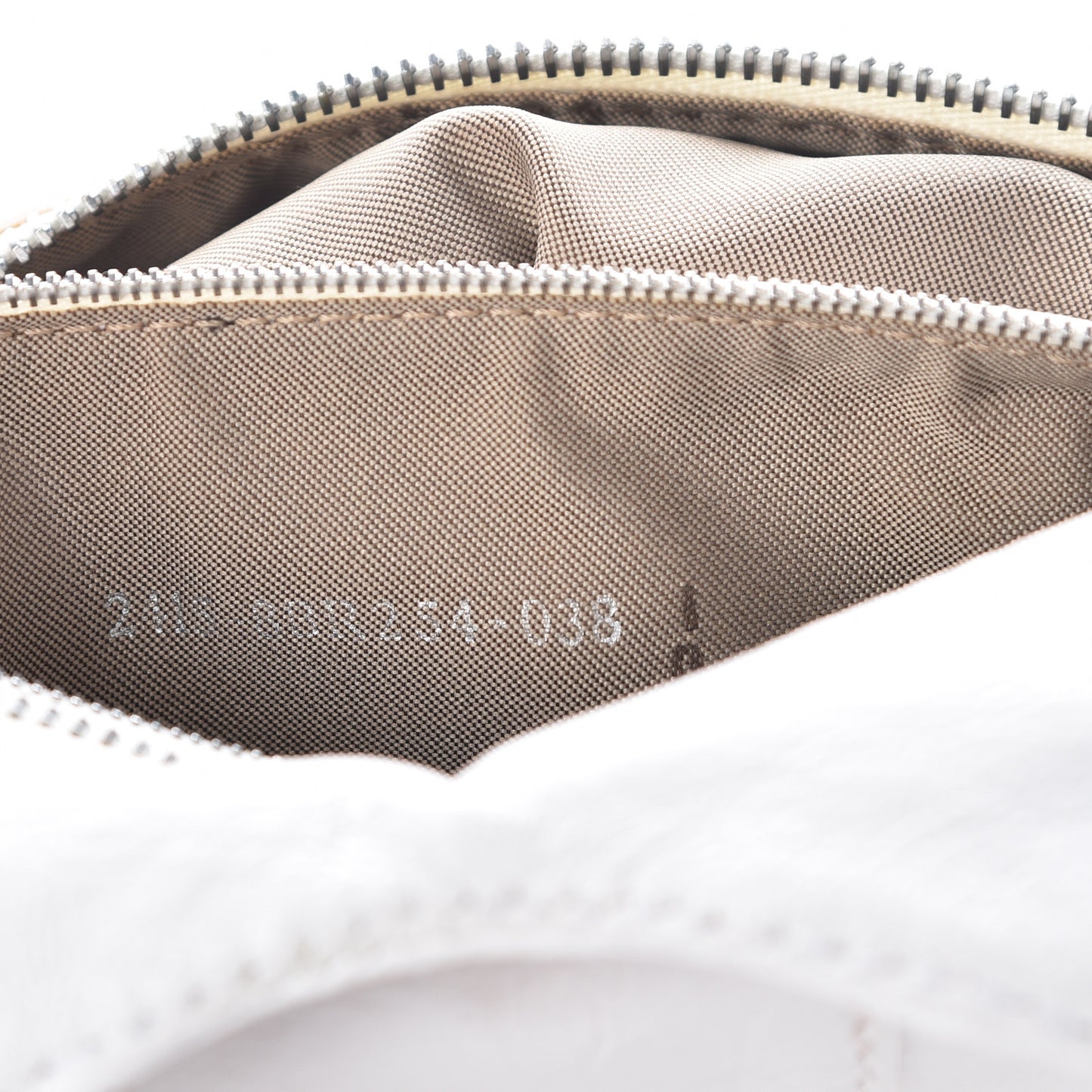 Laminated Calfskin Small Devil Trapezio Tote White