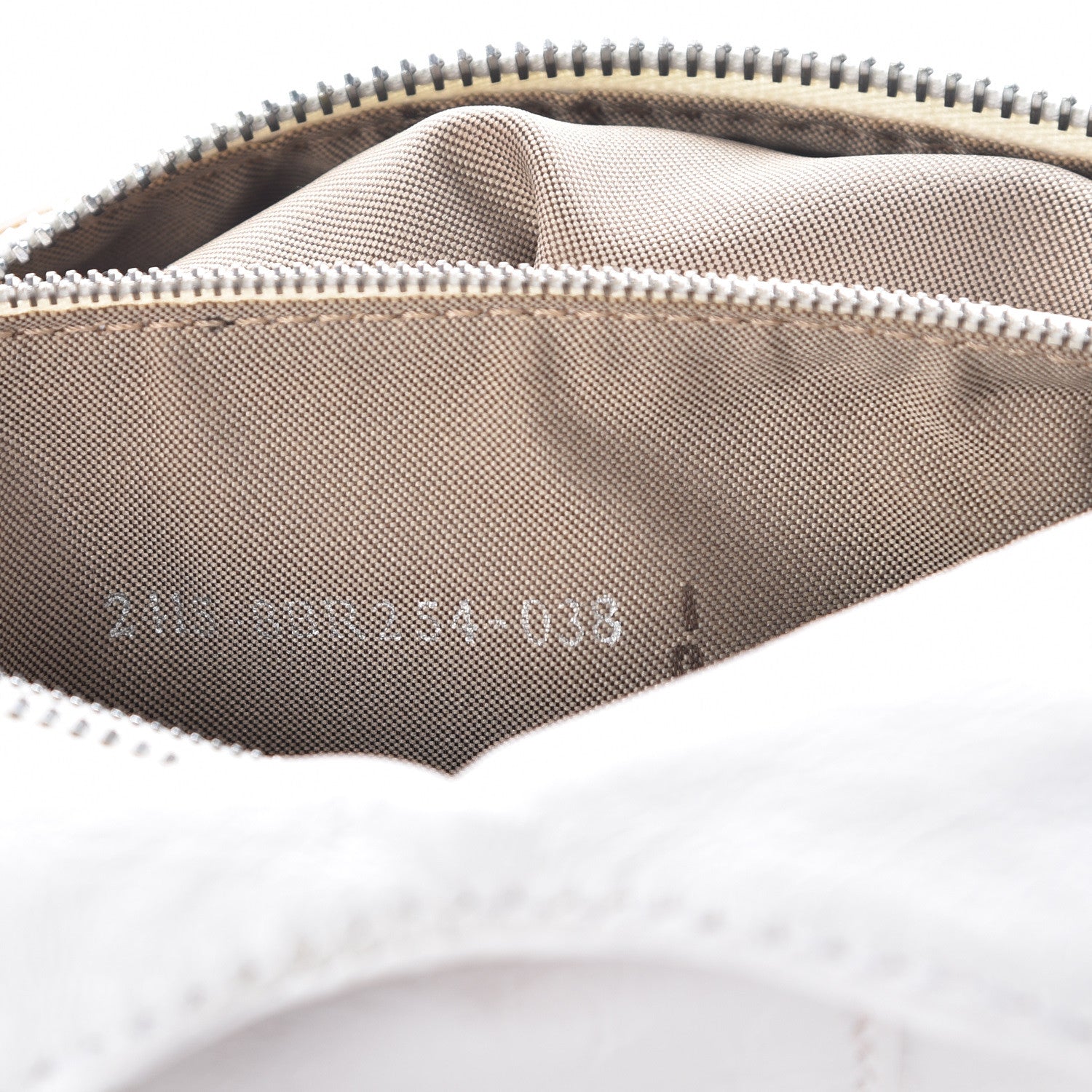 Fendi Laminated Calfskin Small Devil Trapezio Tote White 7 of 16