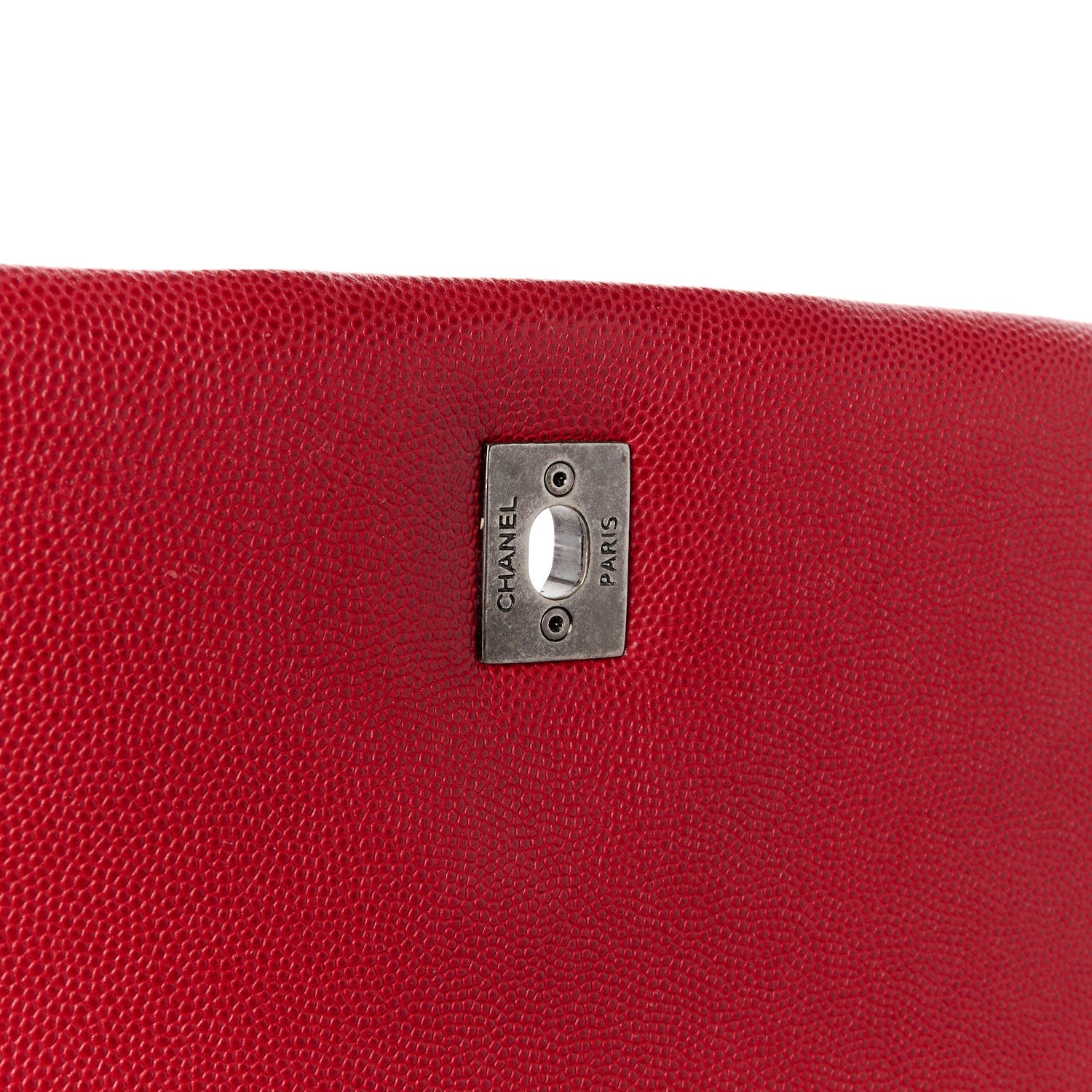 Chanel Caviar Quilted Small Coco Handle Flap Red 6 of 14