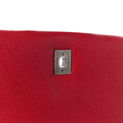 Chanel Caviar Quilted Small Coco Handle Flap Red 6 of 14