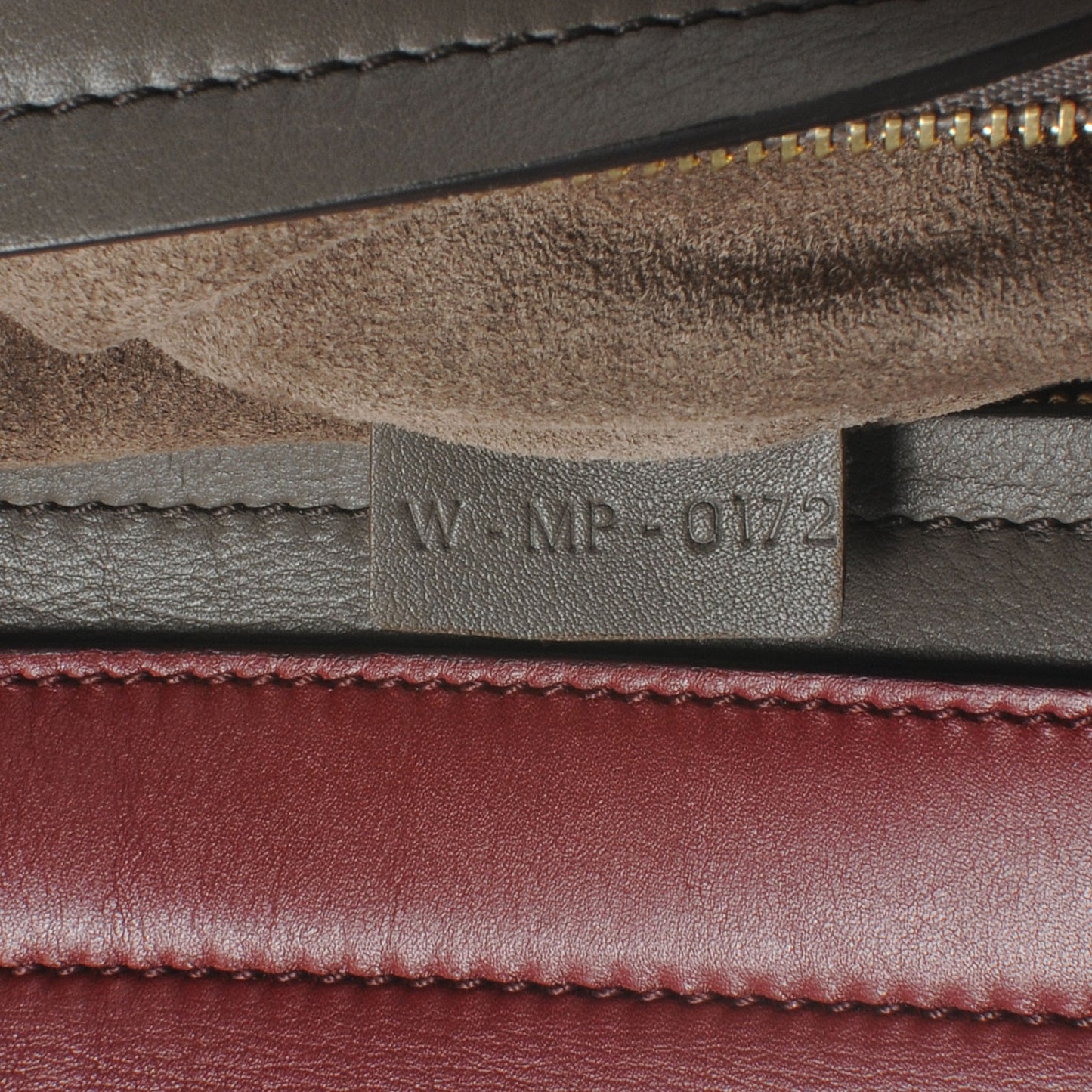 Calfskin and Suede Large Tri-Color Trapeze Granite