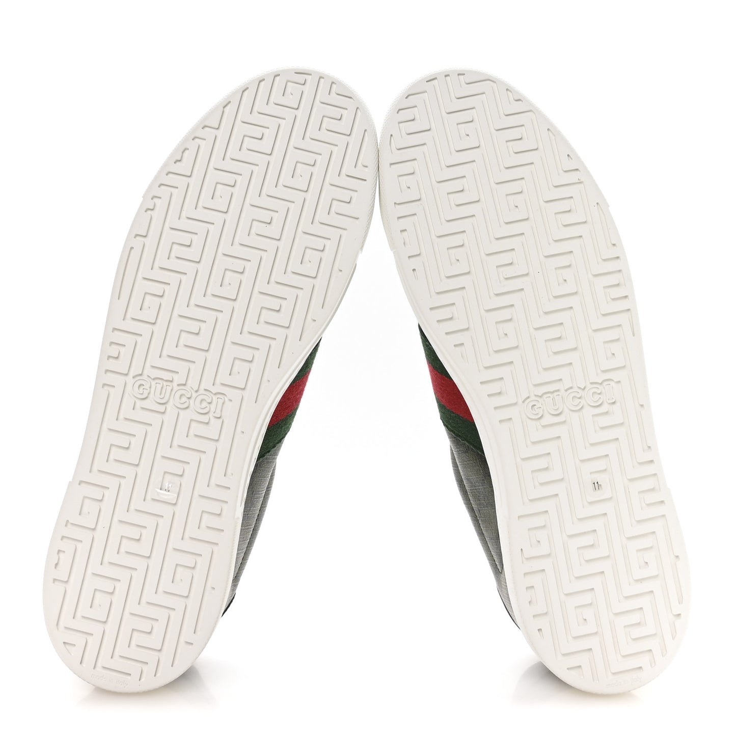 GG Supreme Monogram Web Mens New Ace Sneakers 11 Green