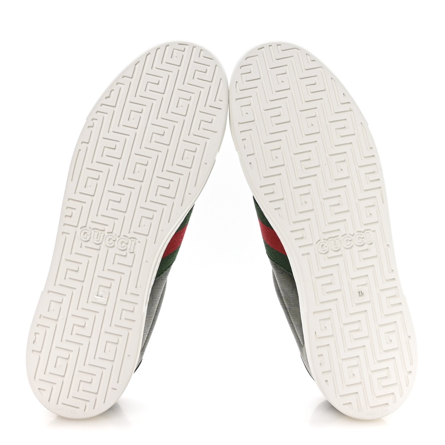Gucci GG Supreme Monogram Web Mens New Ace Sneakers 11 Green 6 of 9