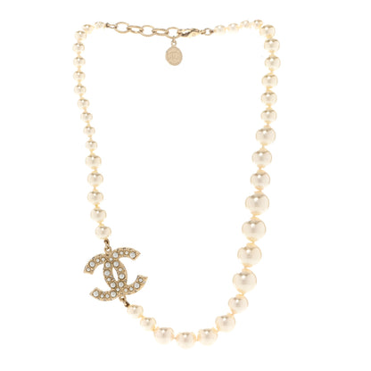 Chanel Pearl CC 100th Anniversary Necklace Light Gold 3 of 6