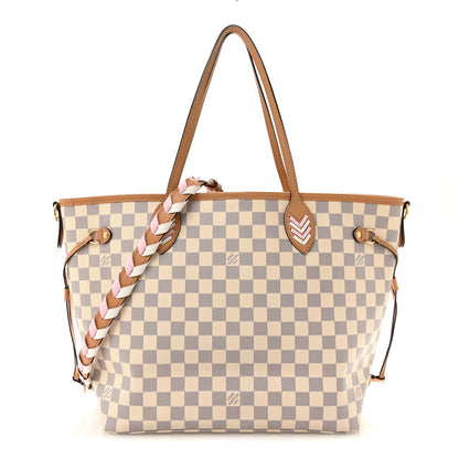 Louis Vuitton Damier Azur Braided Neverfull MM Orange 1 of 14
