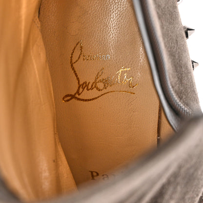 Christian Louboutin Veau Velours Willetta 100 Ankle Boots 36.5 Cendre Gun 6 of 10