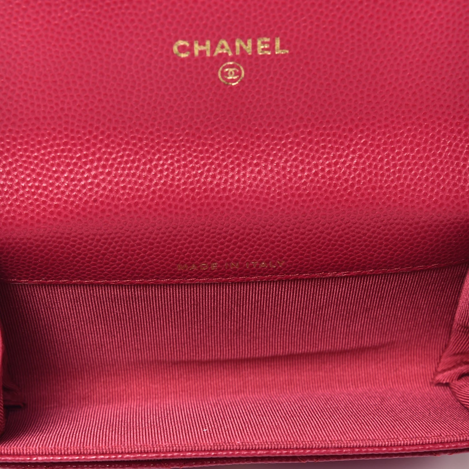 Chanel Caviar Quilted Flap Card Holder Wallet Dark Pink 5 of 9