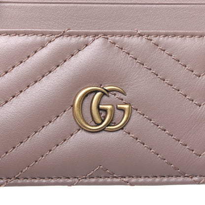 Gucci Calfskin Matelasse GG Marmont Card Holder Porcelain Rose 7 of 8