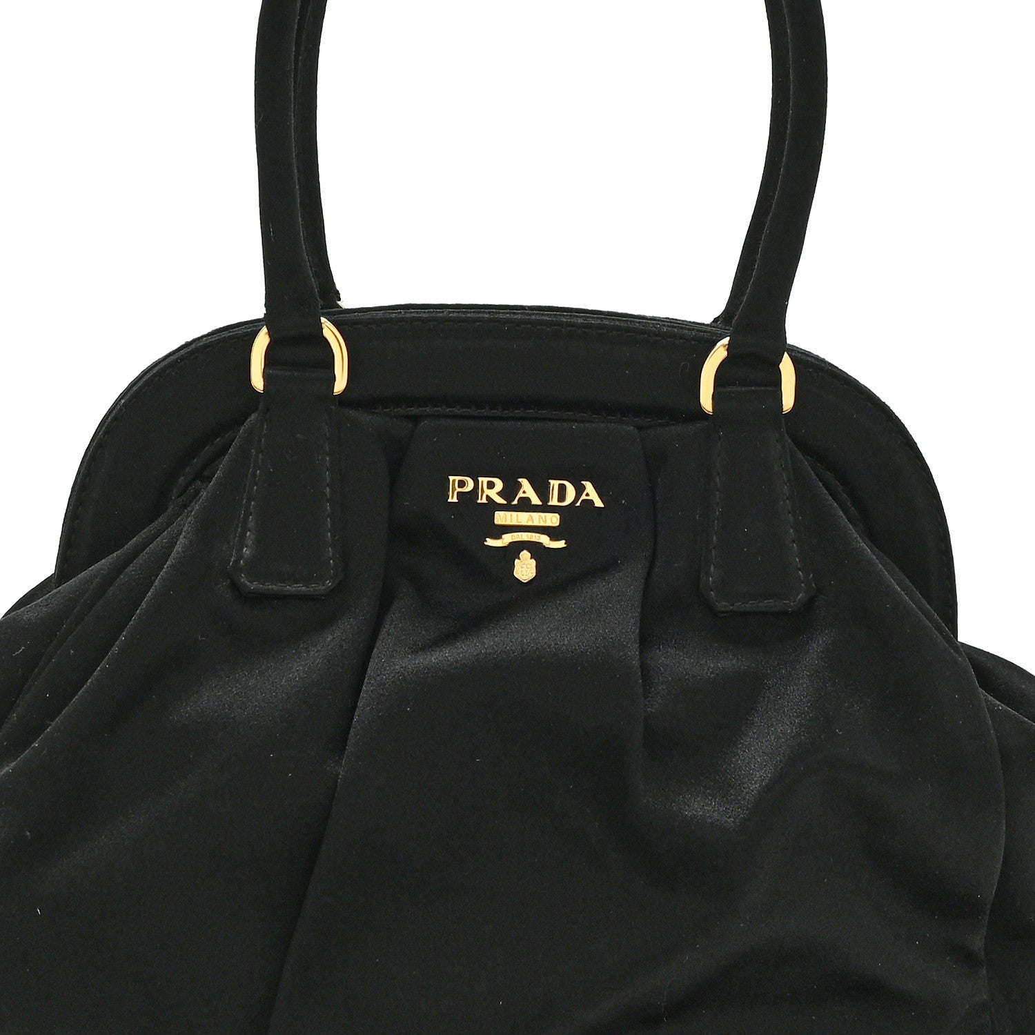 Prada Satin Evening Bag Black 8 of 10
