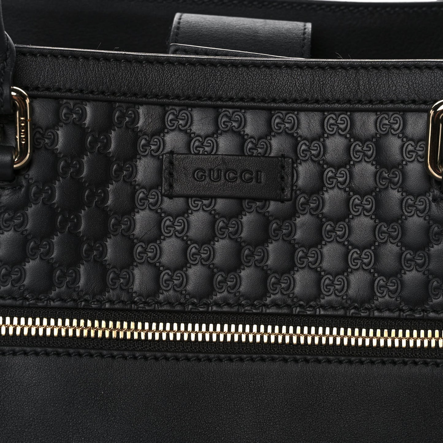 Soft Microguccissima Medium Tote Black