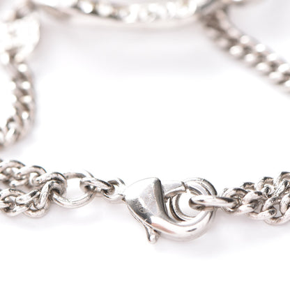 Chanel Swarovski Crystal Chain Camellia CC Bracelet Silver 5 of 5