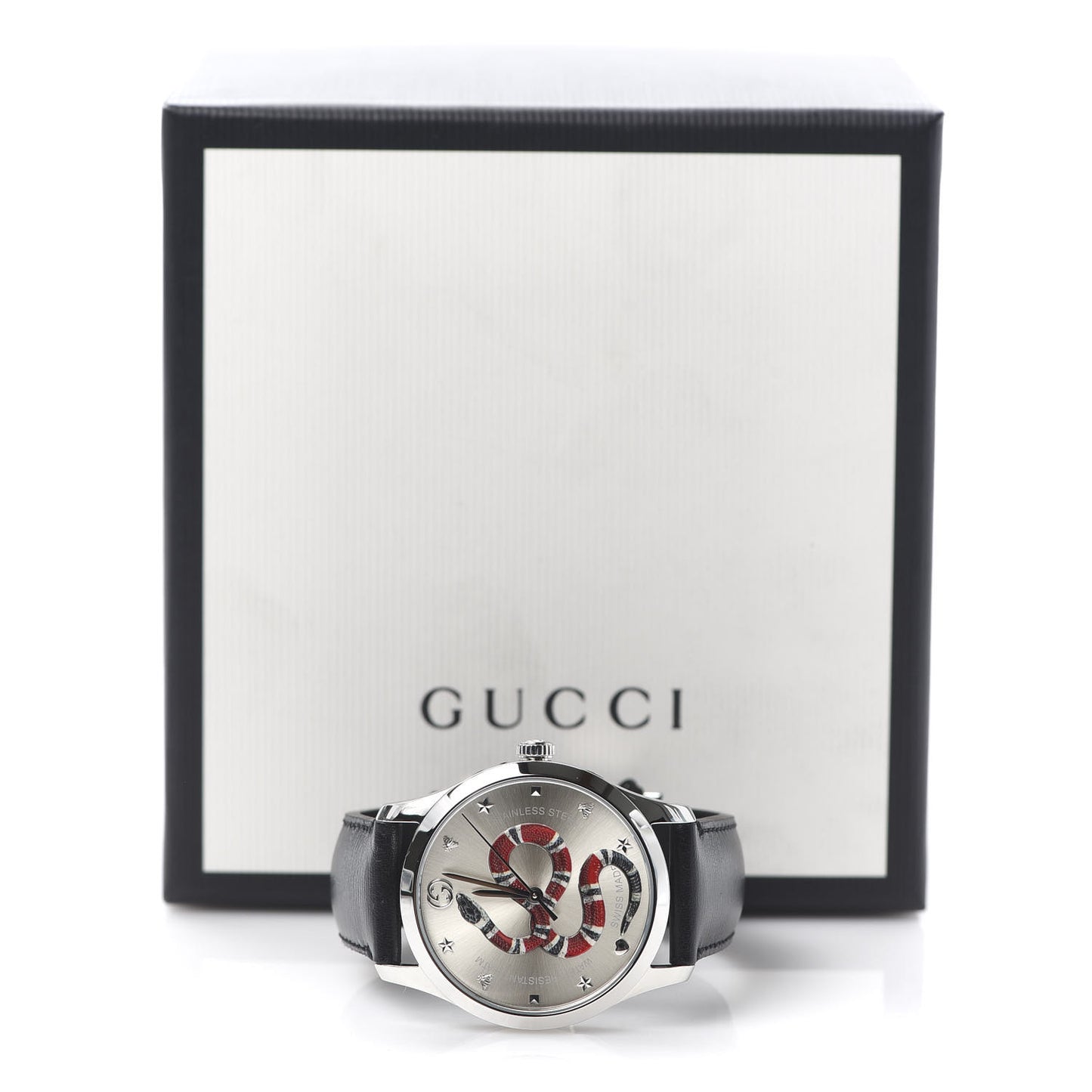 Stainless Steel Calfskin 38mm G-Timeless Snake Quartz Watch