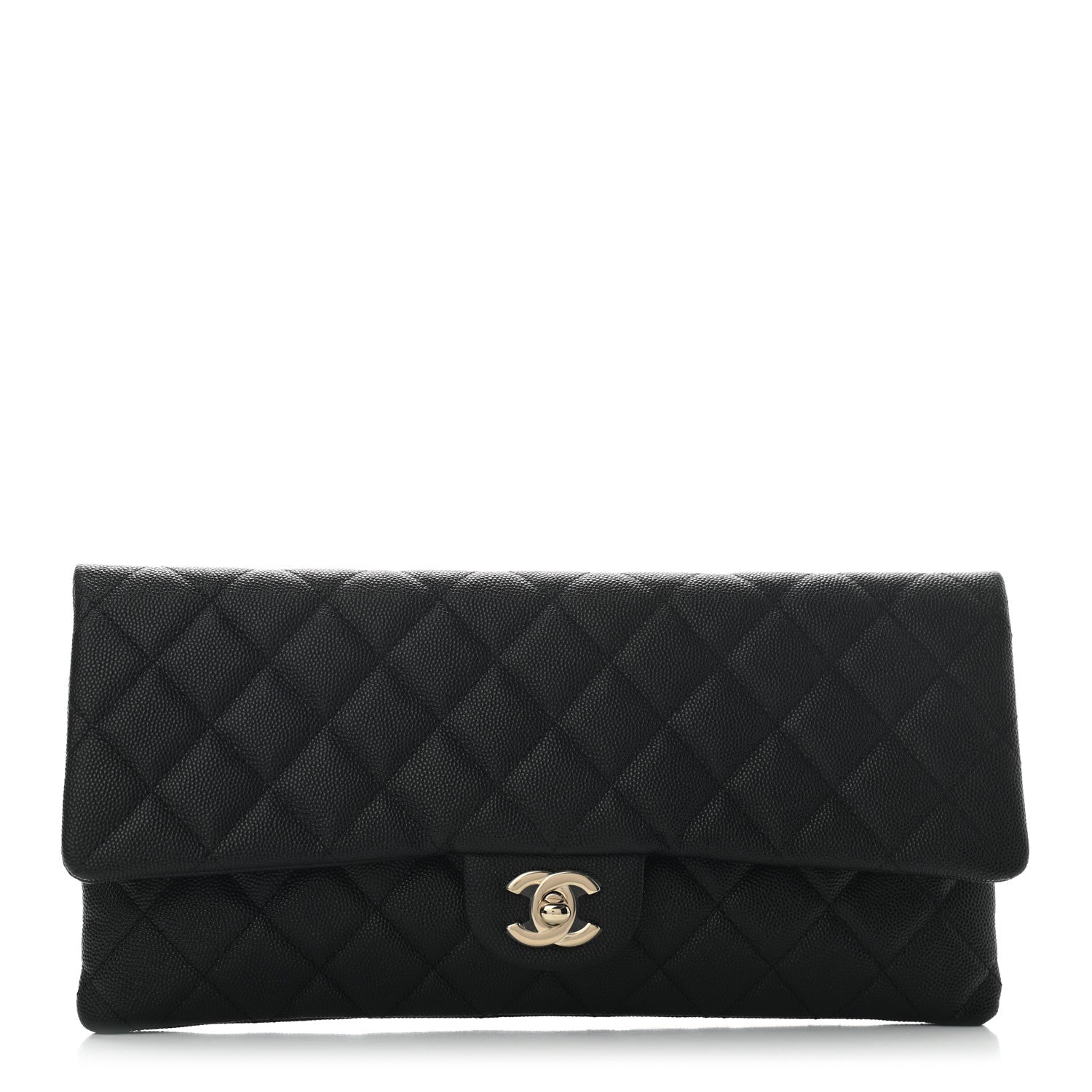 Chanel Caviar Quilted Flap Clutch Black 1 of 6