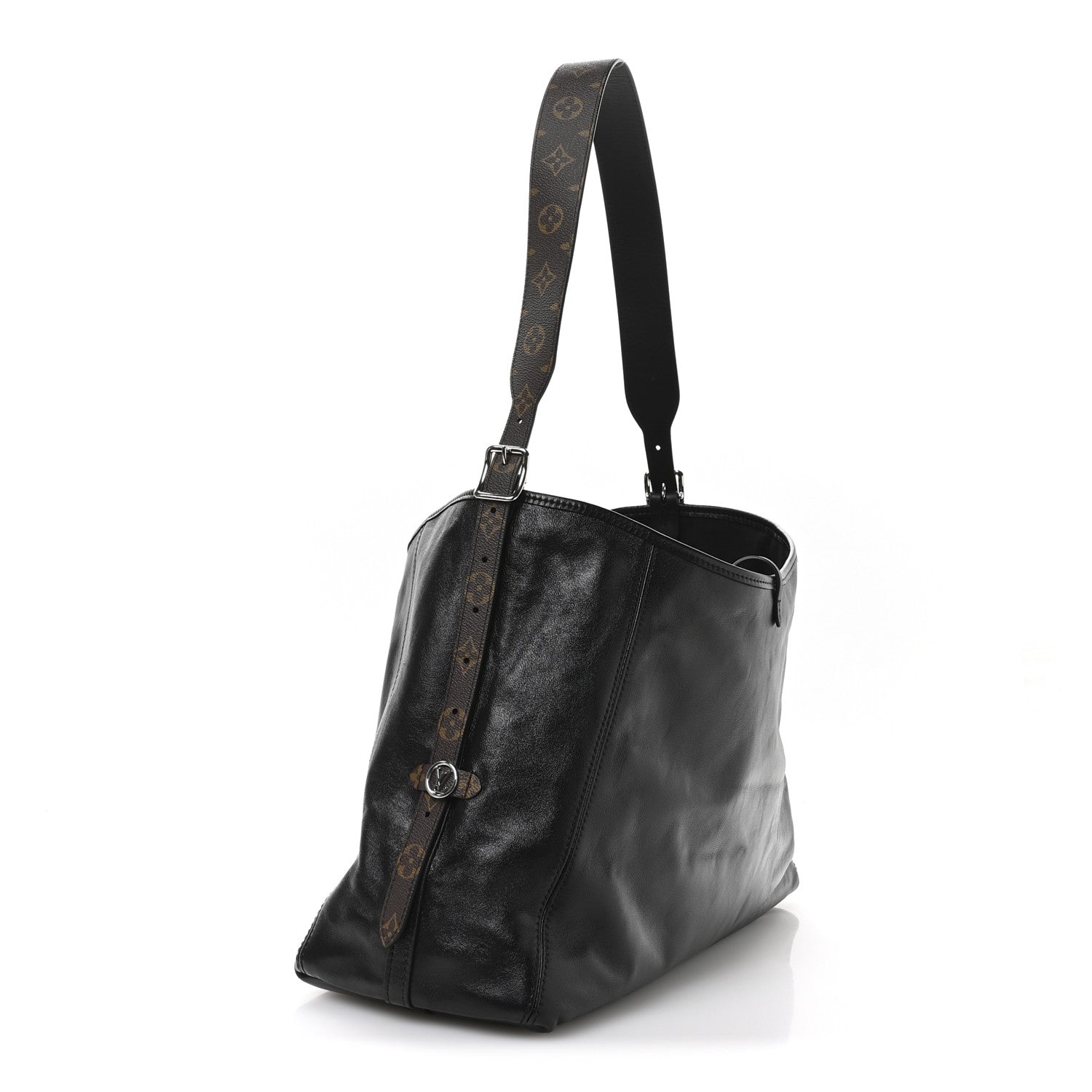 Louis Vuitton Lambskin CarryAll Vibe MM Black 4 of 10