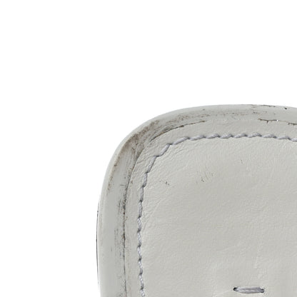 Prada Spazzolato Triangle Logo Pointed Toe 55mm Mules 38.5 White 15 of 17
