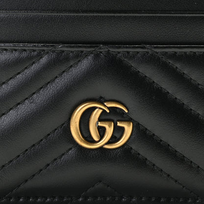 Gucci Calfskin Matelasse GG Marmont Card Holder Black 4 of 8