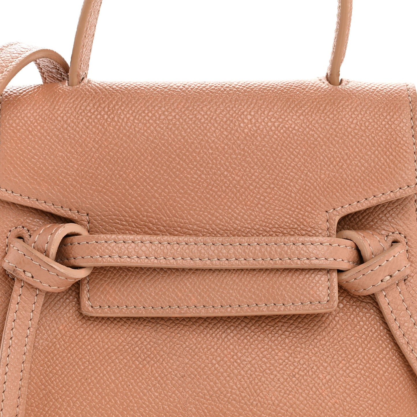 Grained Calfskin Pico Belt Bag Light Taupe