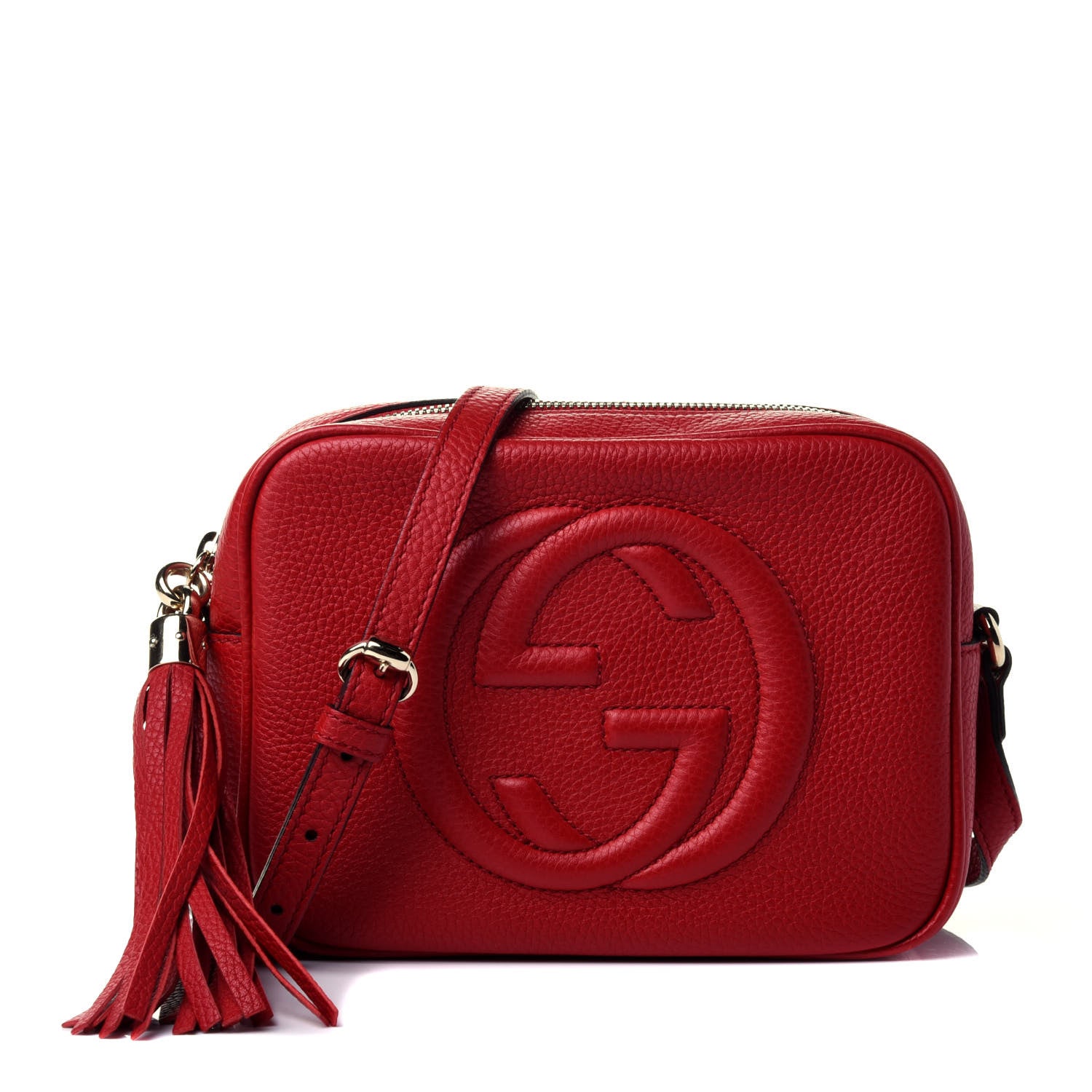 Gucci Pebbled Calfskin Small Soho Disco Bag Tabasco Red 1 of 5