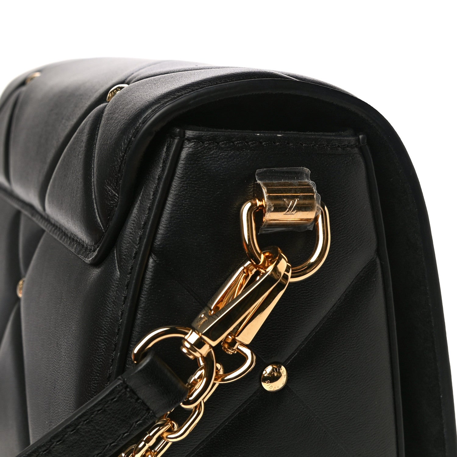 Louis Vuitton Lambskin Quilted Twist MM Black 18 of 19