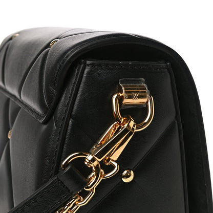 Louis Vuitton Lambskin Quilted Twist MM Black 18 of 19