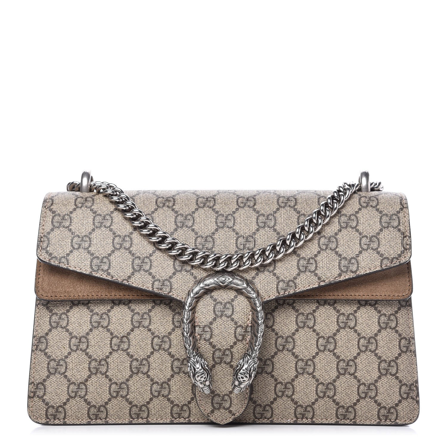 Gucci GG Supreme Monogram Small Dionysus Shoulder Bag Taupe 1 of 10
