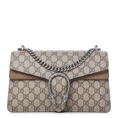 Gucci GG Supreme Monogram Small Dionysus Shoulder Bag Taupe 1 of 10