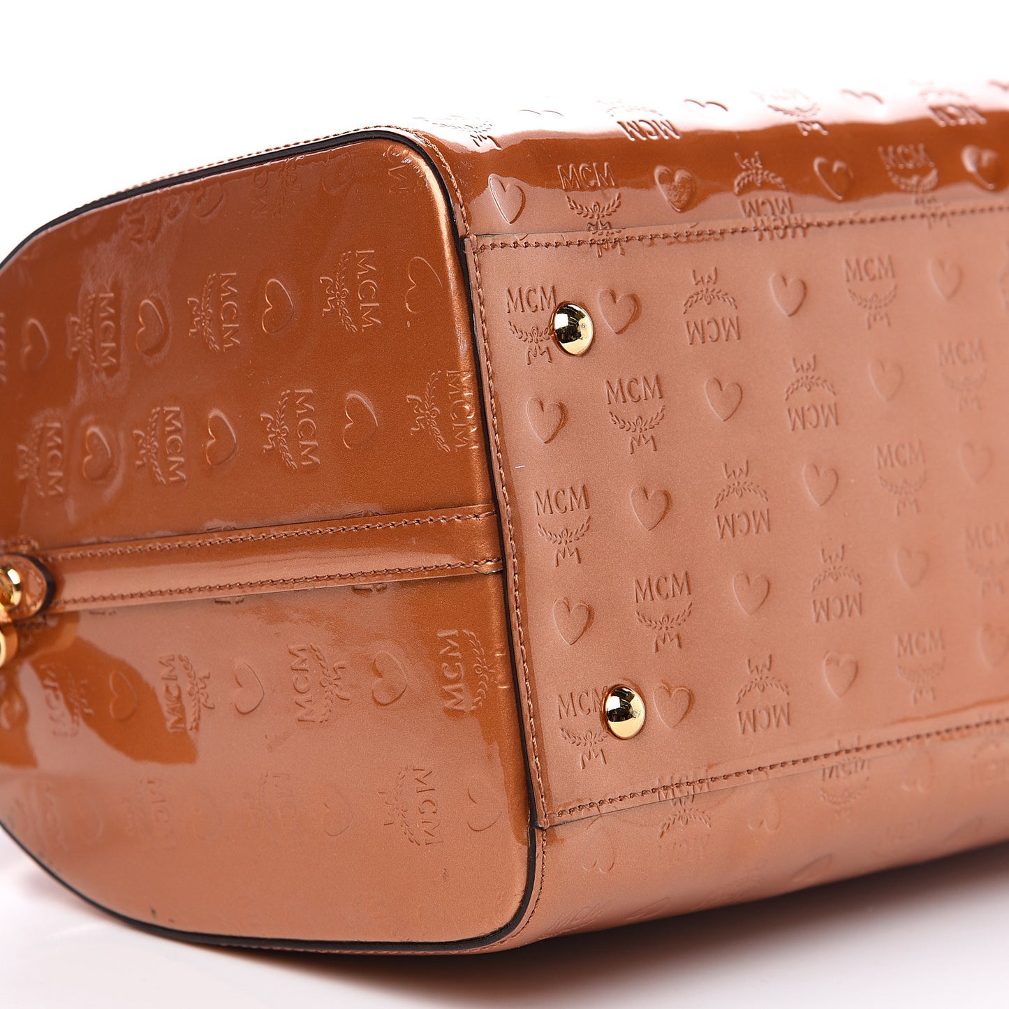 Patent Monogram Boston Bag Bronze