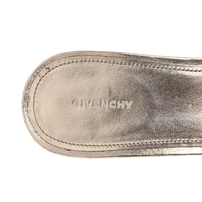Givenchy Laminated Calfskin 4G Logo Mule Sandals 40 Dusty Golden 10 of 10