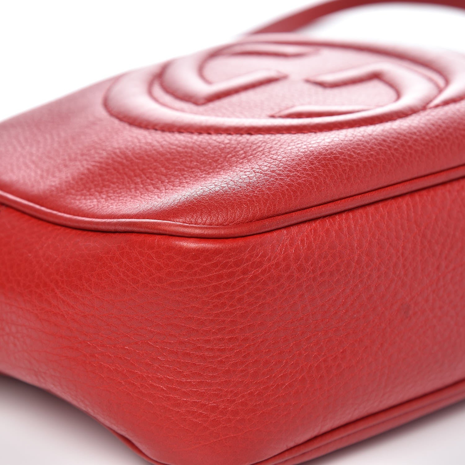 Gucci Pebbled Calfskin Small Soho Disco Bag Tabasco Red 10 of 15