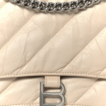 Balenciaga Crushed Calfskin Quilted Medium Crush Chain Bag Nude 7 of 9