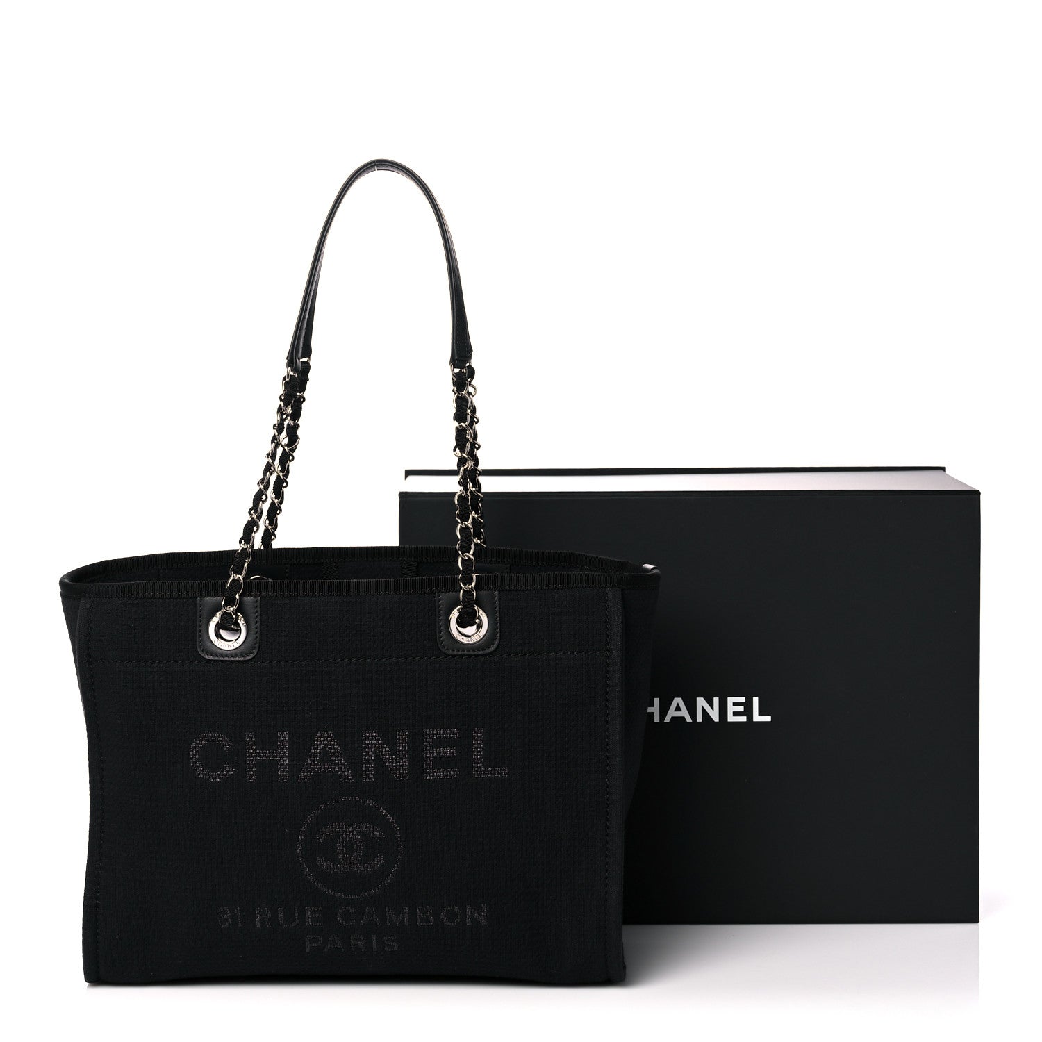 Chanel Mixed Fibers Small Deauville Tote Black 11 of 11
