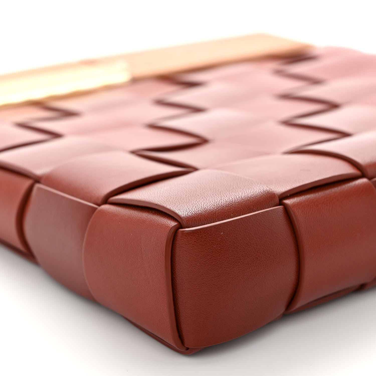 Bottega Veneta Nappa Intrecciato The Snap Clutch Rust 8 of 9