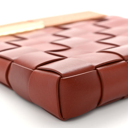 Bottega Veneta Nappa Intrecciato The Snap Clutch Rust 8 of 9