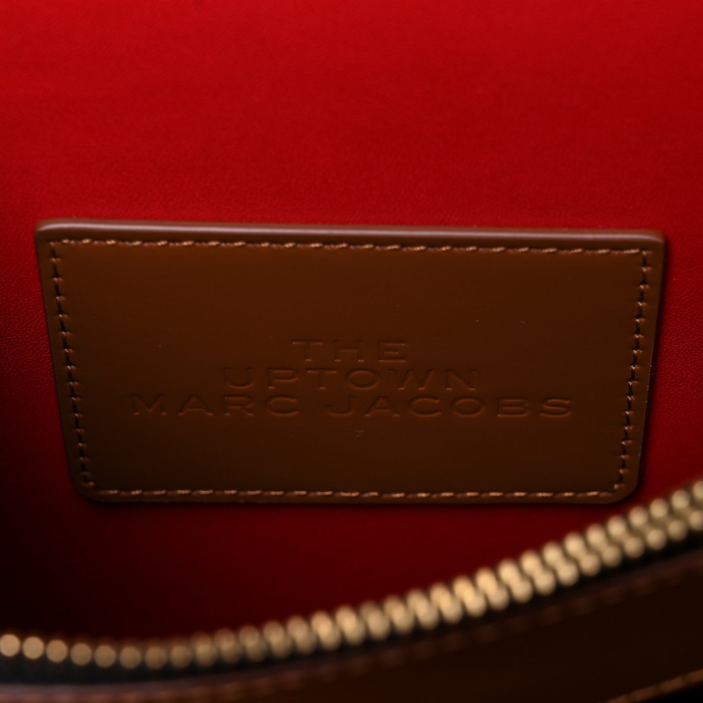 Shiny Calfskin Uptown Shoulder Bag Tan