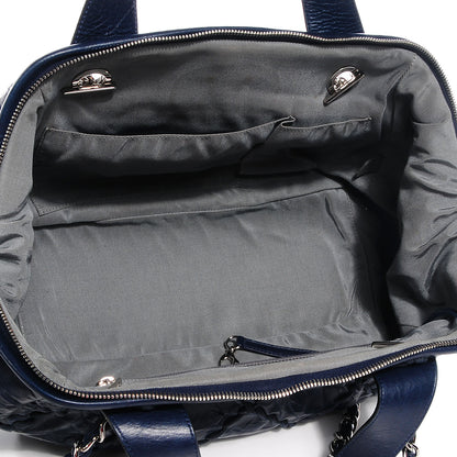 Chanel Calfskin Ultra Stitch Bowler Navy 5 of 7