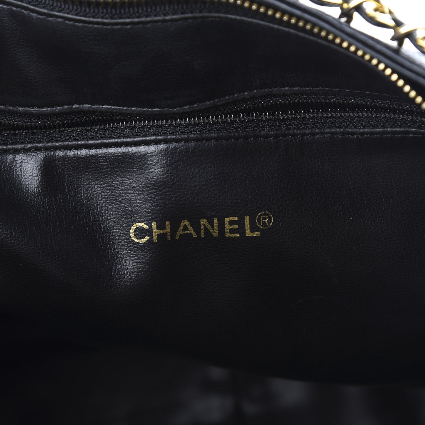 Caviar CC Zip Top Shoulder Bag Black