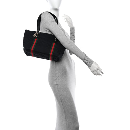 Gucci Monogram Medium Jolicoeur Tote Black 2 of 14