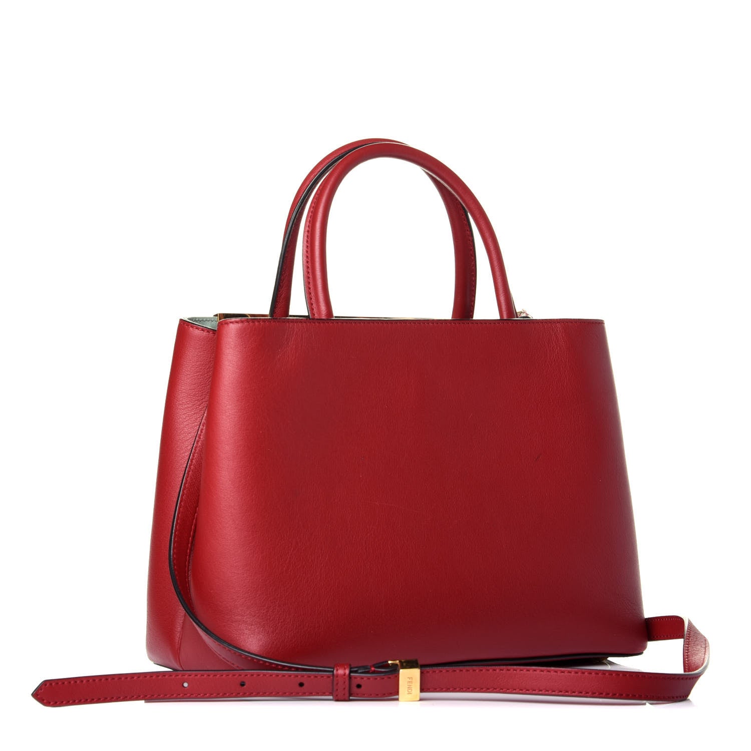 Fendi Vitello Dolce Century Petite 2Jours Tote Ribes Menta 4 of 10