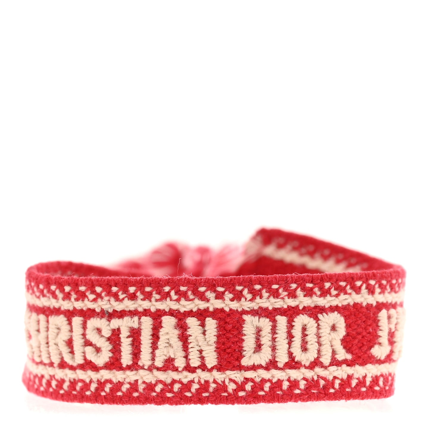 Woven Cotton J'Adior Friendship Bracelet Red