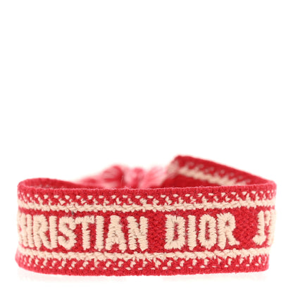 Christian Dior Woven Cotton J'Adior Friendship Bracelet Red 1 of 3