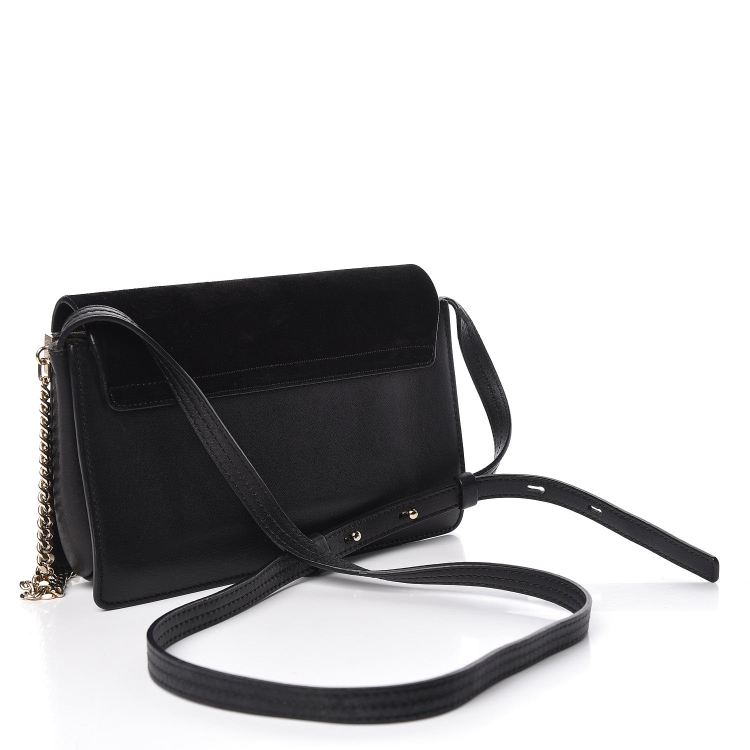 Chloe Suede Calfskin Small Faye Shoulder Bag Black 3 of 19