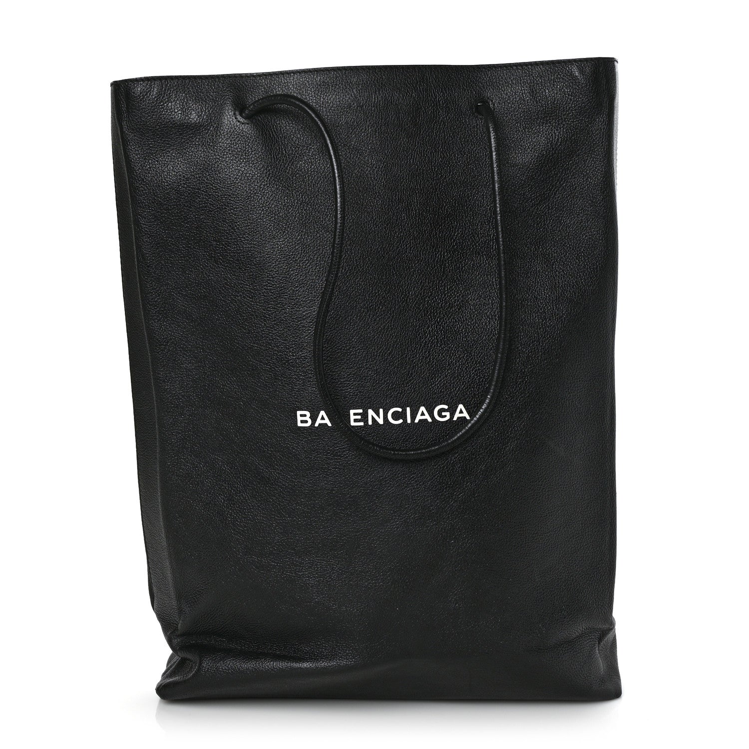 Balenciaga Calfskin Medium Logo North South Shopping Tote Black 1 of 10