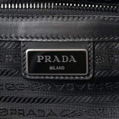 Prada Nylon Tessuto City Calf Shopping Tote Black 5 of 10