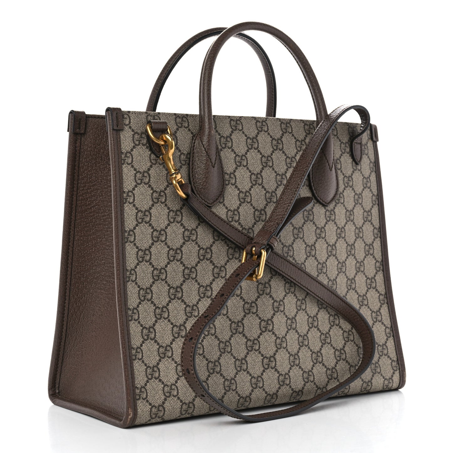 X DISNEY GG Supreme Monogram Donald Duck Retro Interlocking G Tote Bag Beige Multicolor New Acero