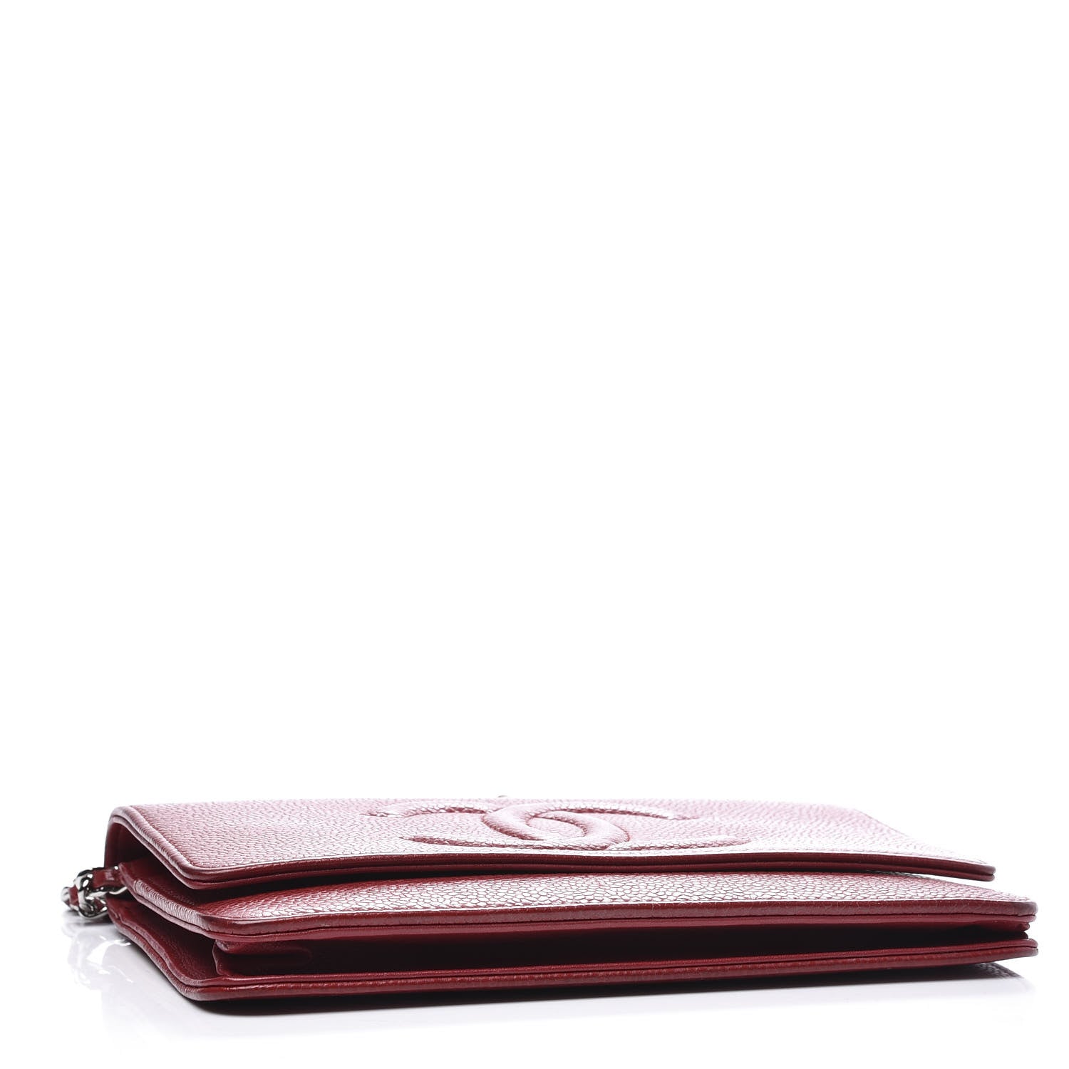 Chanel Caviar Timeless CC Wallet On Chain WOC Red 3 of 12