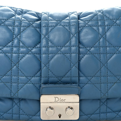 Christian Dior Lambskin Cannage Large Miss Dior Flap Blue 10 of 12