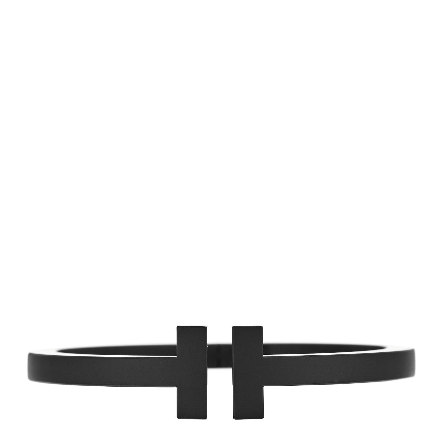 Tiffany Black-Coated Stainless Steel T Square Bracelet 1 of 4